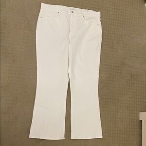 LOFT Women's Wide Leg Cream Jeans